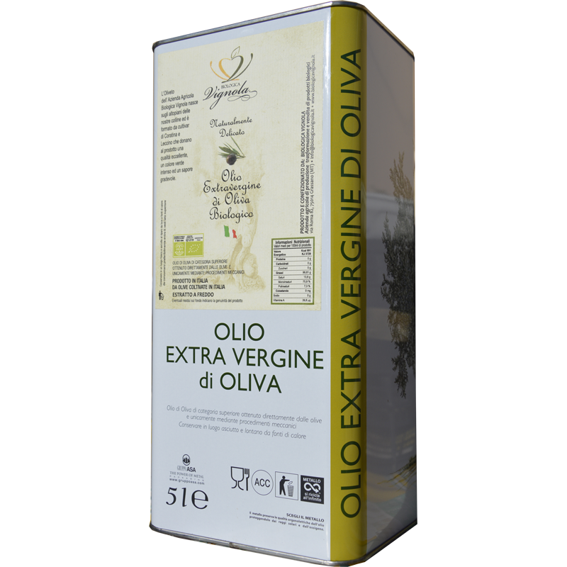 Olio Extra Vergine di Oliva Biologico 5L
